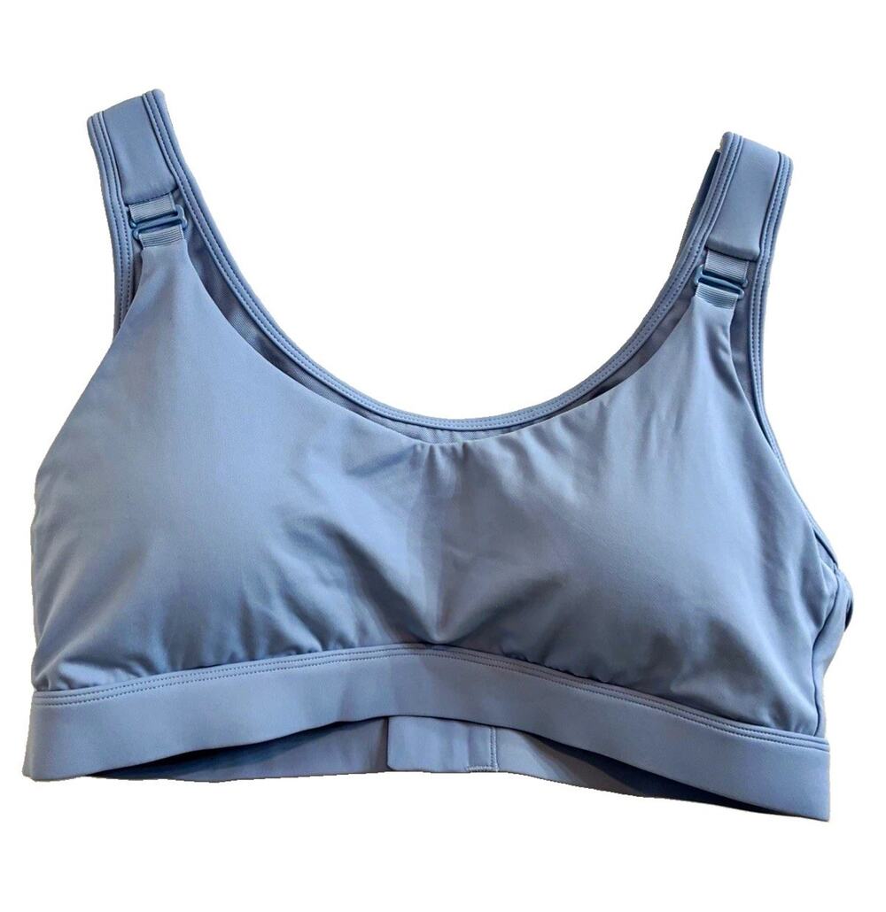 Halara Women’s Solid Blue Sports Bra XL Hook & Eye Closure Wireless